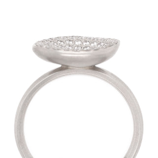 Organic Pave Diamond Petal Ring