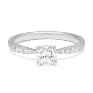 Solitaire Bridal Mount with Tapered Diamond Shoulders