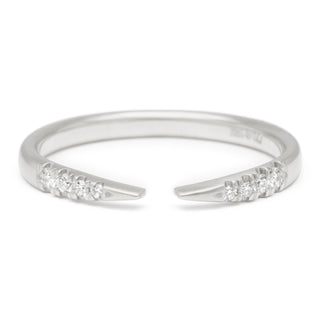 Open Tapered Band with Diamonds