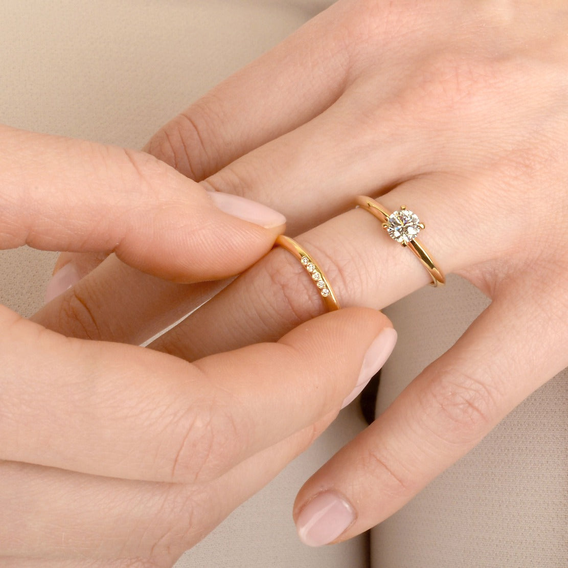 Fine band engagement rings deals