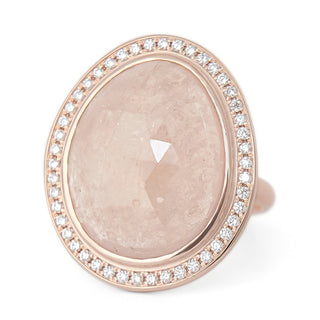 One of a Kind Peach Rosecut Sapphire Ring - Anne Sportun Fine Jewellery