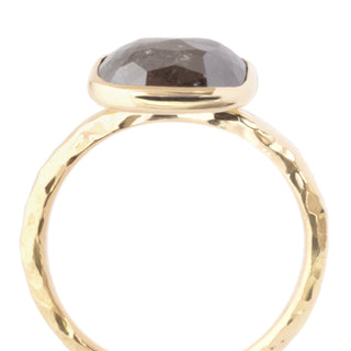 One of a Kind Bezel Set Brown Raw Diamond Ring - Anne Sportun Fine Jewellery