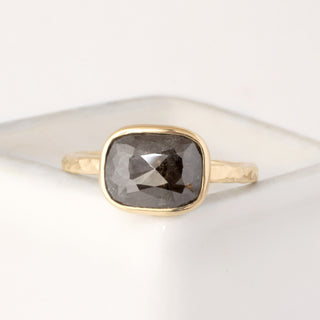 One of a Kind Bezel Set Brown Raw Diamond Ring - Anne Sportun Fine Jewellery