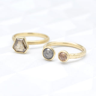 Champagne Rosecut Polygon Diamond Ring - Anne Sportun Fine Jewellery