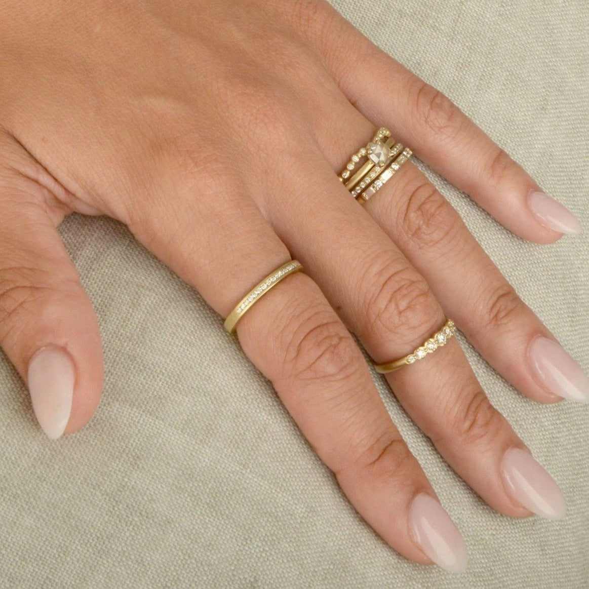 Wave Diamond Seed Band Anne Sportun Fine Jewellery