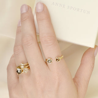 Rosecut Polygon Diamond Ring - Anne Sportun Fine Jewellery