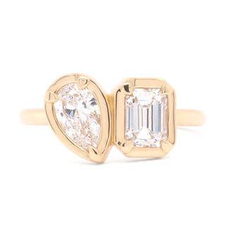Toi et Moi Bezel-Prong Diamond Ring