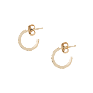 Dotted Hoop Earrings  | Mini | 10k