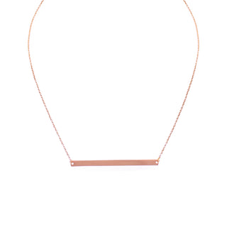 Bar Pendant Necklace | 14k Gold