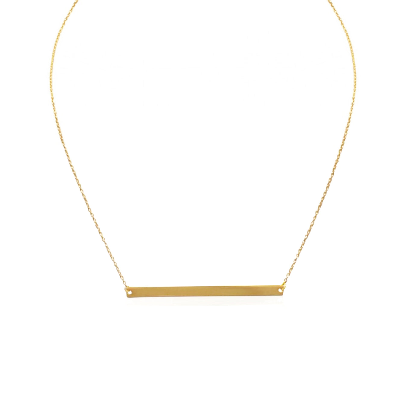 Bar Pendant Necklace 14k Gold