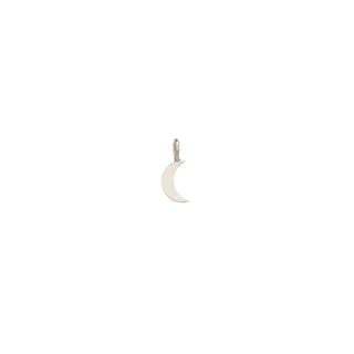 Single Midi Bitty Crescent Moon Charm | 14k