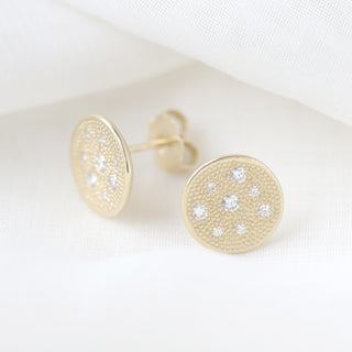 Diamond Paved Stardust Stud Earrings - Anne Sportun Fine Jewellery