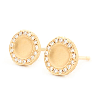 Gold Lilydust Cup Stud Earrings