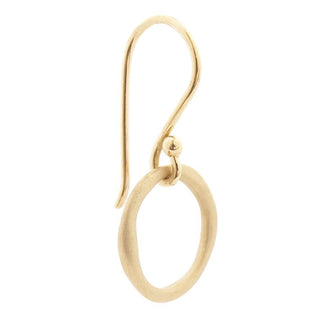 Gold Hook Circle Earrings - Anne Sportun Fine Jewellery