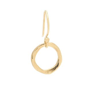 Polished Circle Drop Earrings - Anne Sportun Fine Jewellery