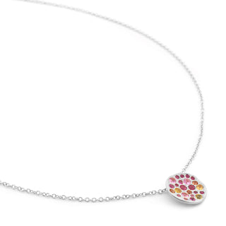 Sunburst Sapphire Pendant & Cable Chain - Anne Sportun Fine Jewellery