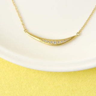 Horizontal 'Crescent Flow' Necklace - Anne Sportun Fine Jewellery