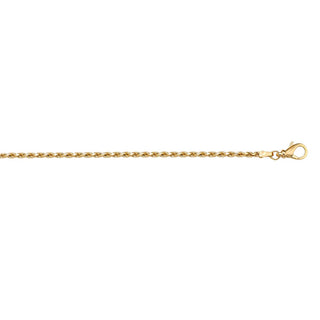 1.3 mm Solid Diamond-Cut Rope Anklet | 10k