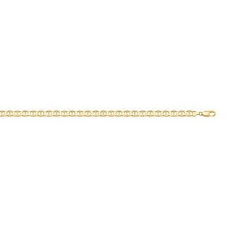 2.6MM Solid Flat Anchor Link Bracelet | 10k Yellow