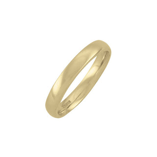 3mm Comfort Fit Domed Band | Gold