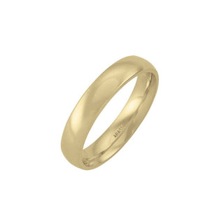 4mm Domed Comfort Fit Band | Yellow Gold