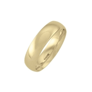 5mm Domed Comfort Fit Band | Yellow Gold