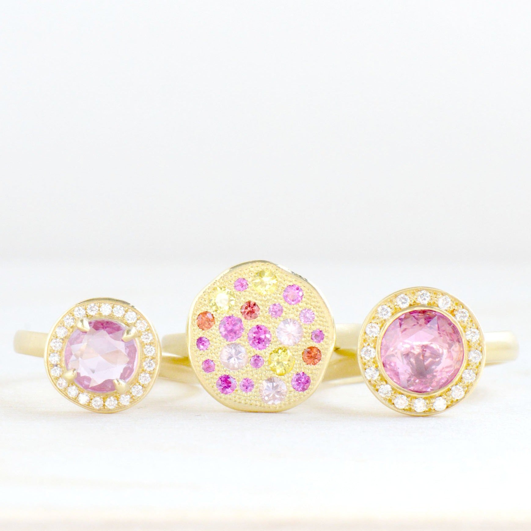 Sapphire Sunburst Ring