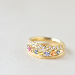 Multi-Coloured Sapphire Crown Band - Anne Sportun Fine Jewellery