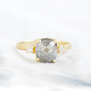 One of a Kind Grey Cushion Diamond Ring - Anne Sportun Fine Jewellery