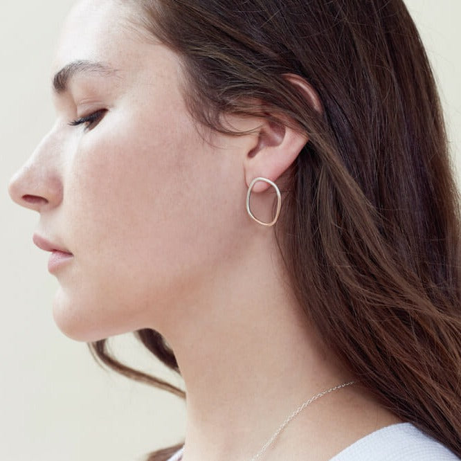 Chunky silver on sale stud earrings