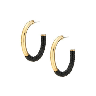 Karamu Horn Hoop Earrings | Black