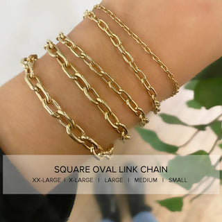 Small Oval Link Pearl Dangle Bracelet | 14k